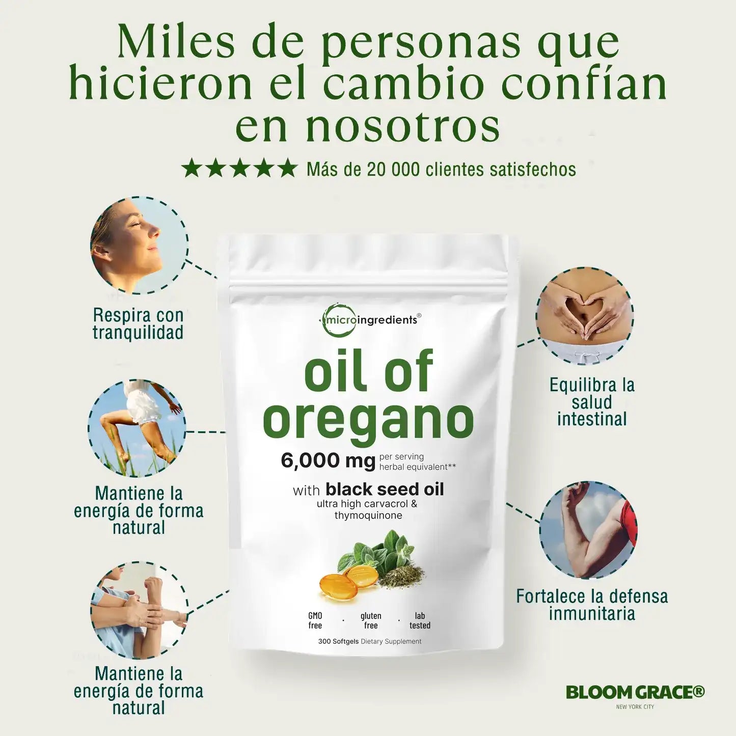 Suplemento de microingredientes: aceite de orégano, 90 cápsulas 💊