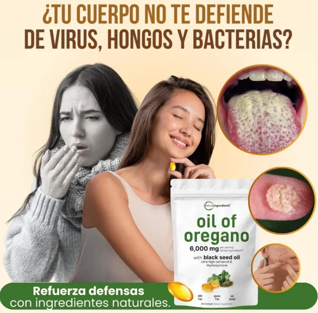 Suplemento de microingredientes: aceite de orégano, 90 cápsulas 💊