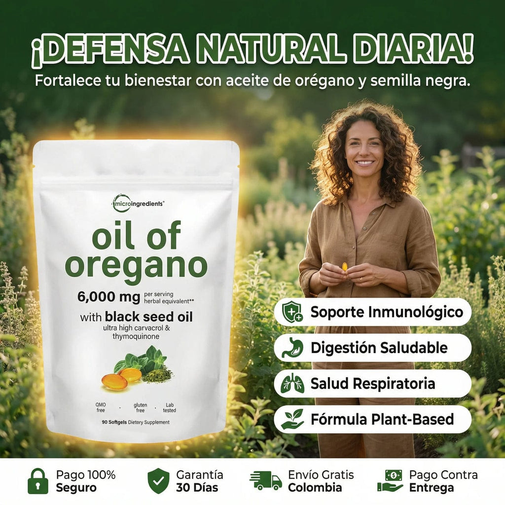 Suplemento de microingredientes: aceite de orégano, 90 cápsulas 💊